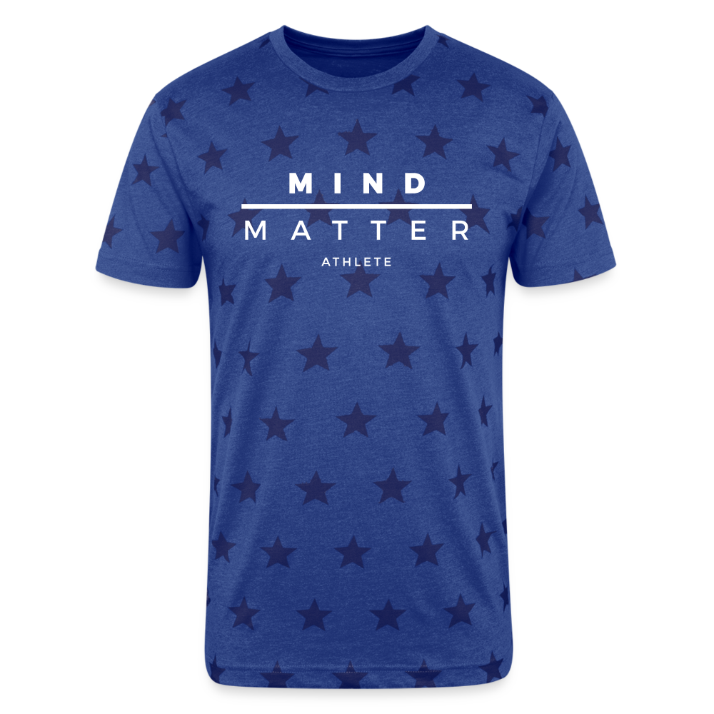 MM Athlete - Unisex Adult Star Printed T-Shirt - royal star