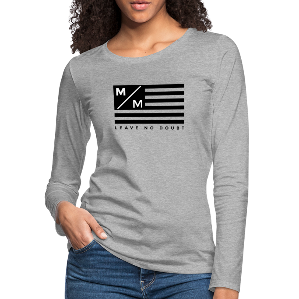 MM Flag LND- Women's Premium Long Sleeve T-Shirt FP - heather gray