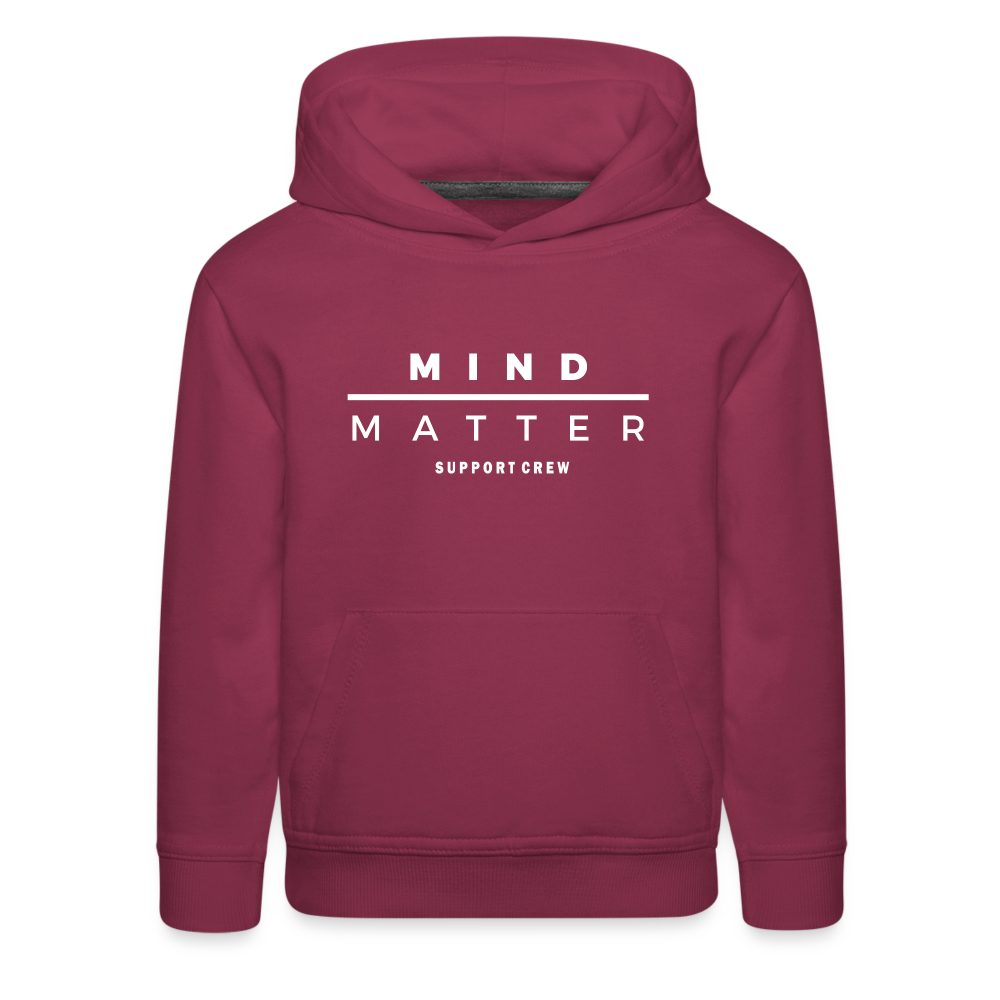 MM Support Crew- Kids‘ Premium Hoodie - burgundy