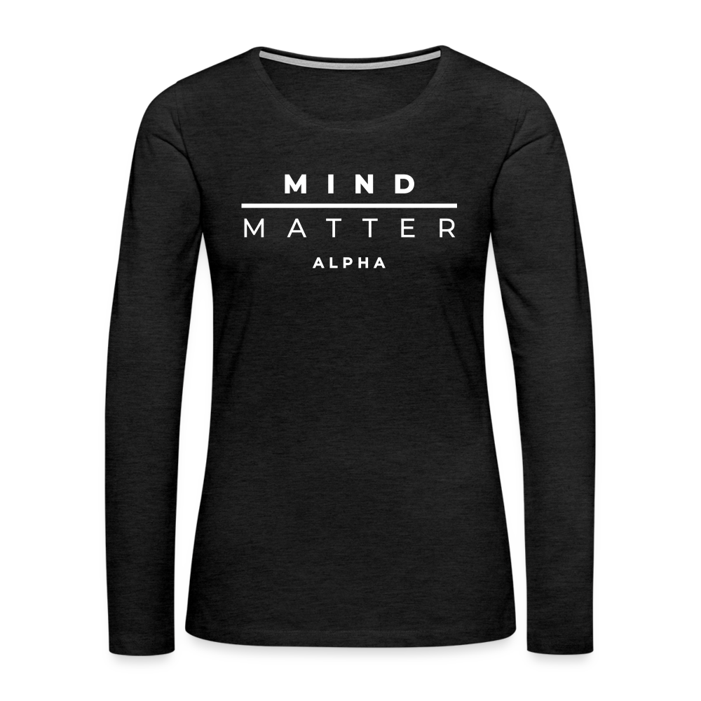 MM Alpha- Women's Premium Long Sleeve T-Shirt - charcoal grey