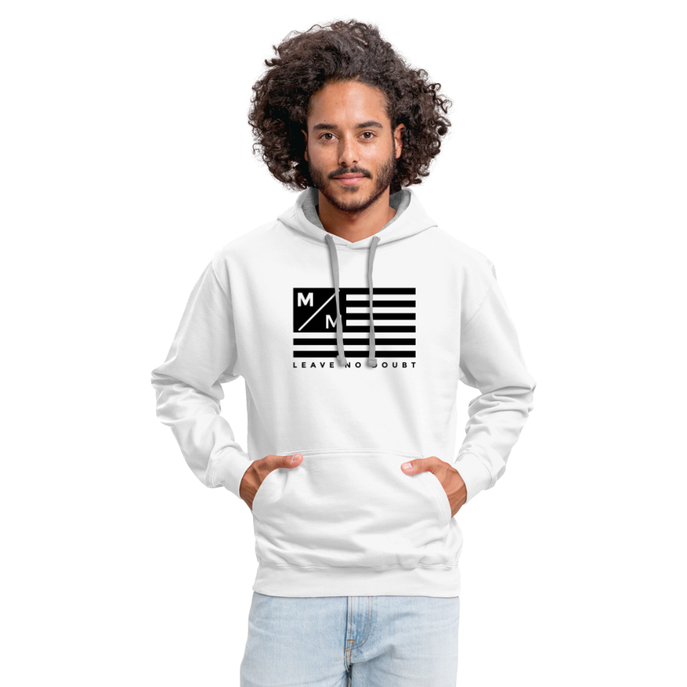 MM Flag LND- Unisex Contrast Hoodie FP - white/gray