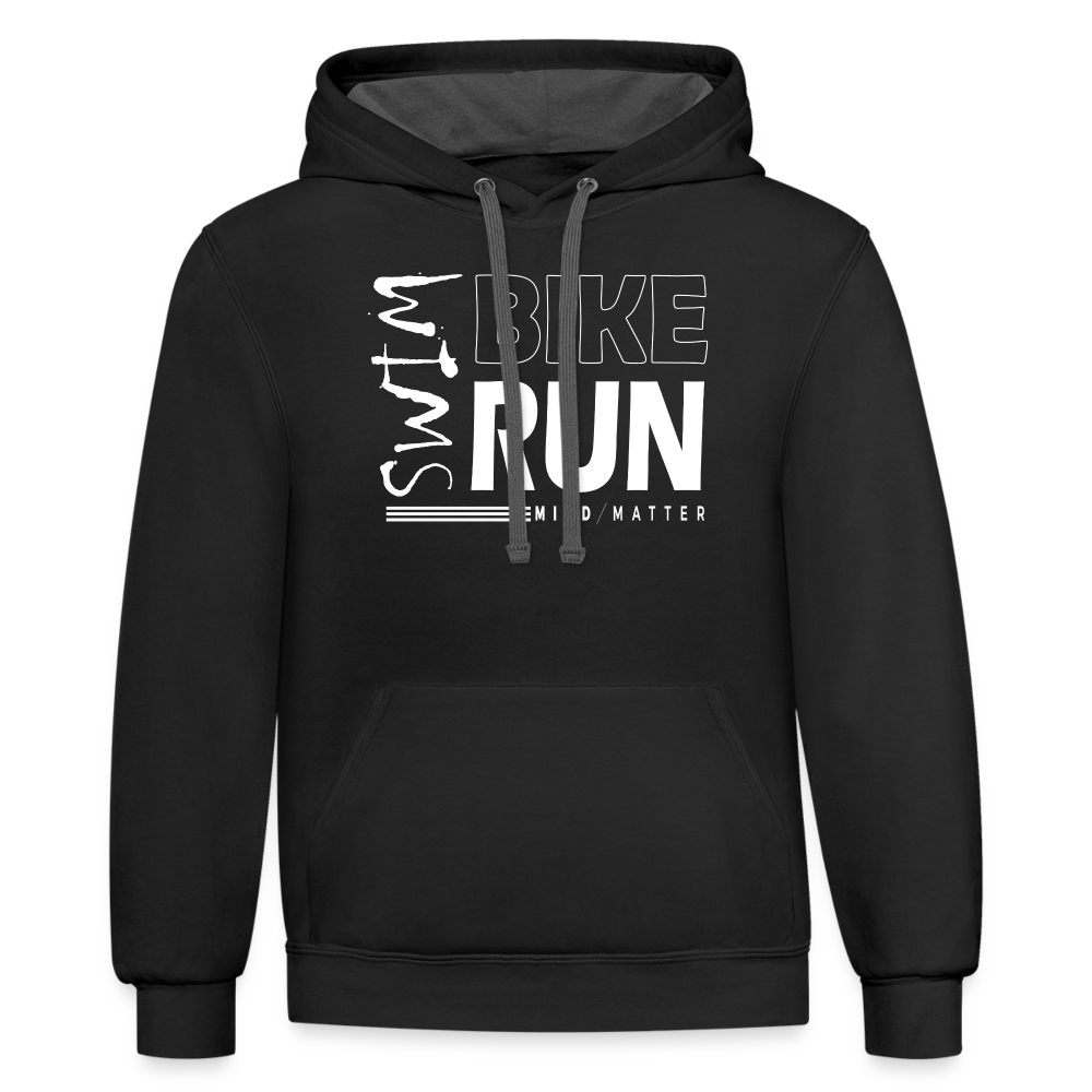 SBR- Unisex Contrast Hoodie - black/asphalt