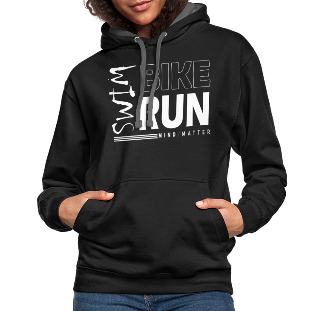 SBR- Unisex Contrast Hoodie - black/asphalt