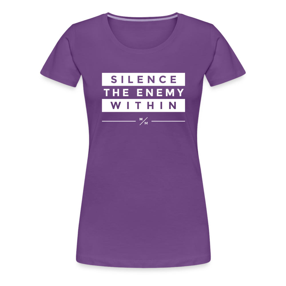 Silence The Enemy Within- Women’s Premium T-Shirt - purple