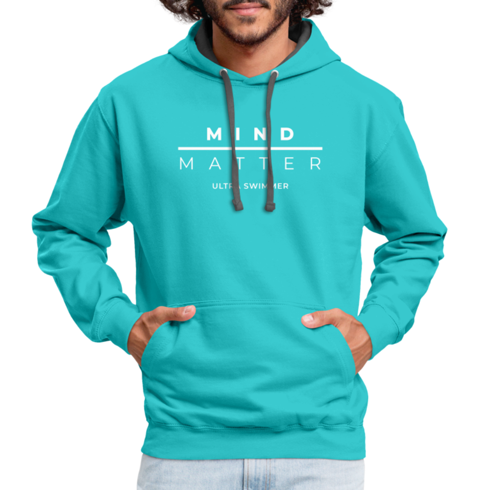 MM Ultra Swimmer - Contrast Hoodie - scuba blue/asphalt