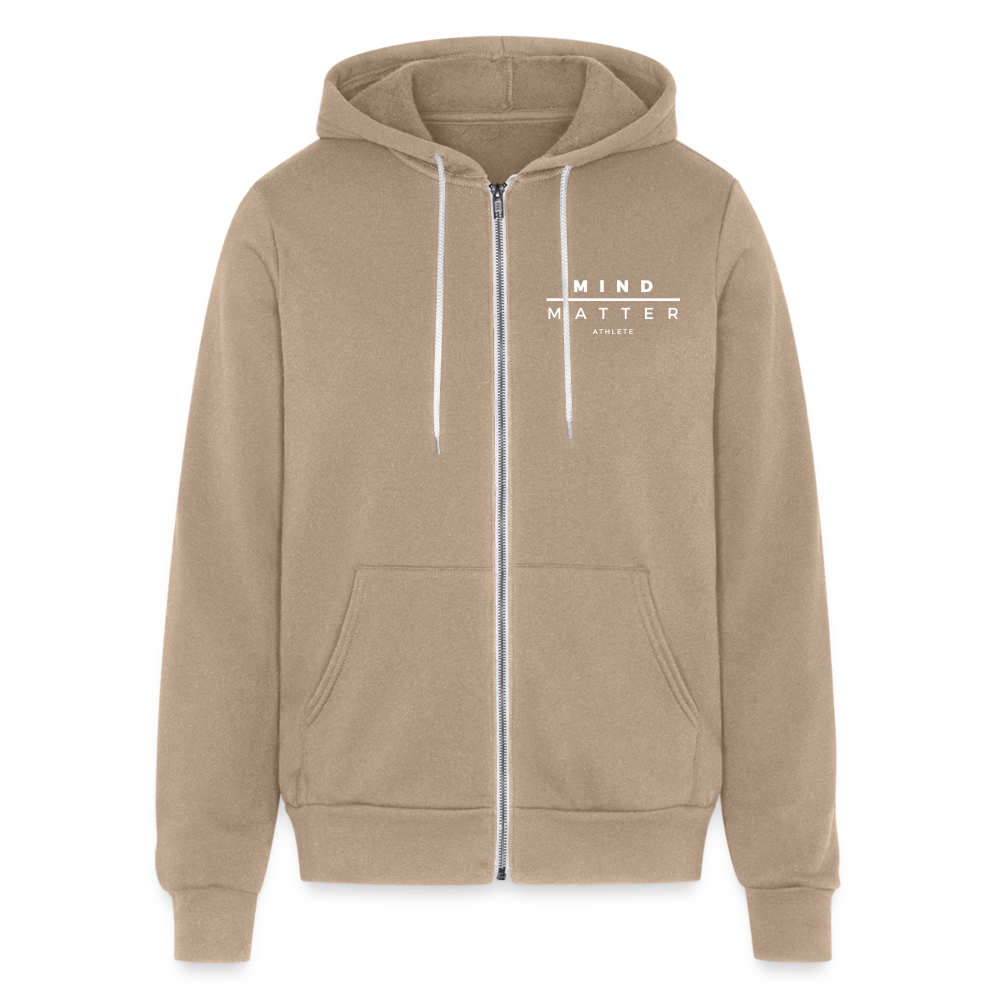 MM Athlete - Bella + Canvas Unisex Full Zip Hoodie - tan