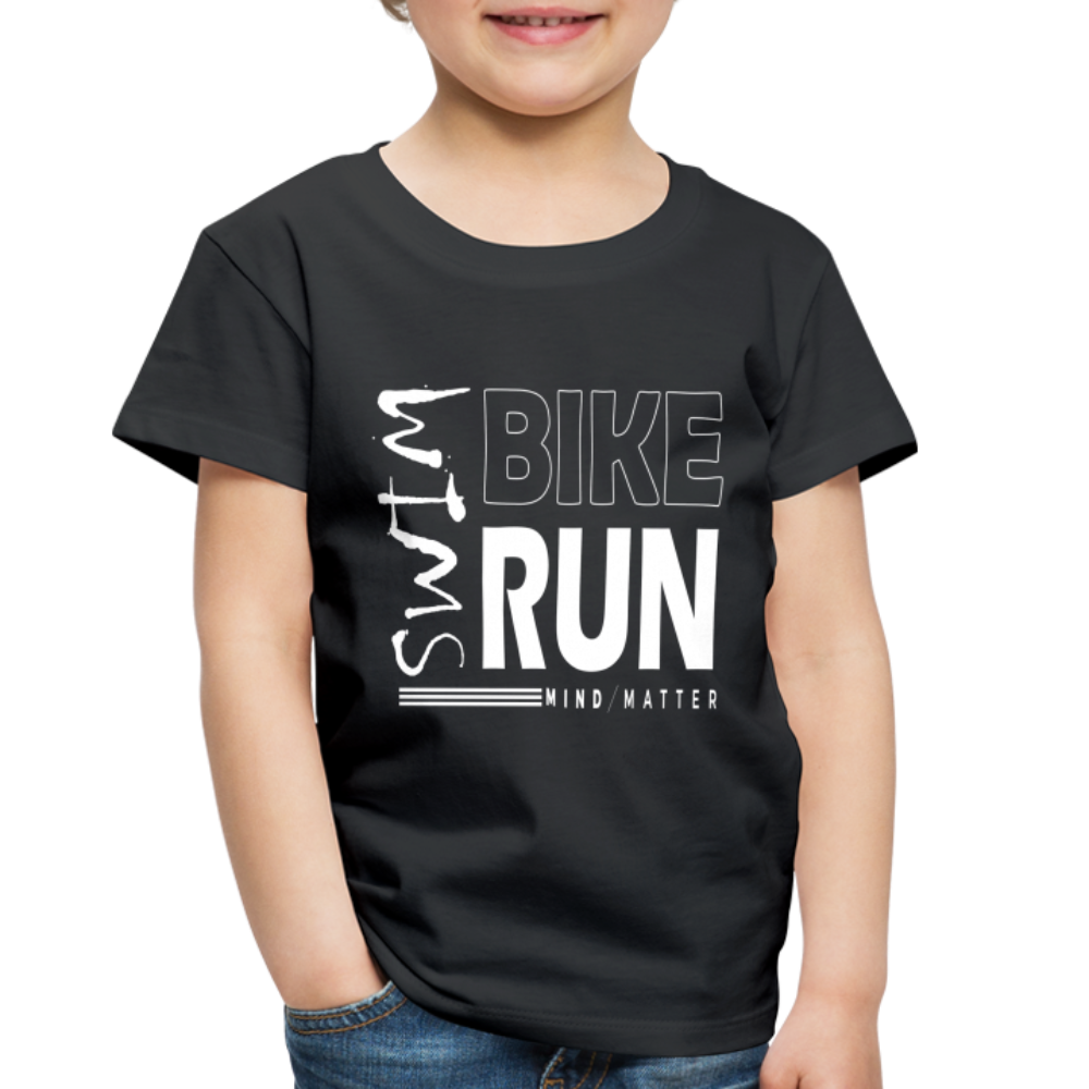 Swim-Bike-Run- Toddler Premium T-Shirt - black