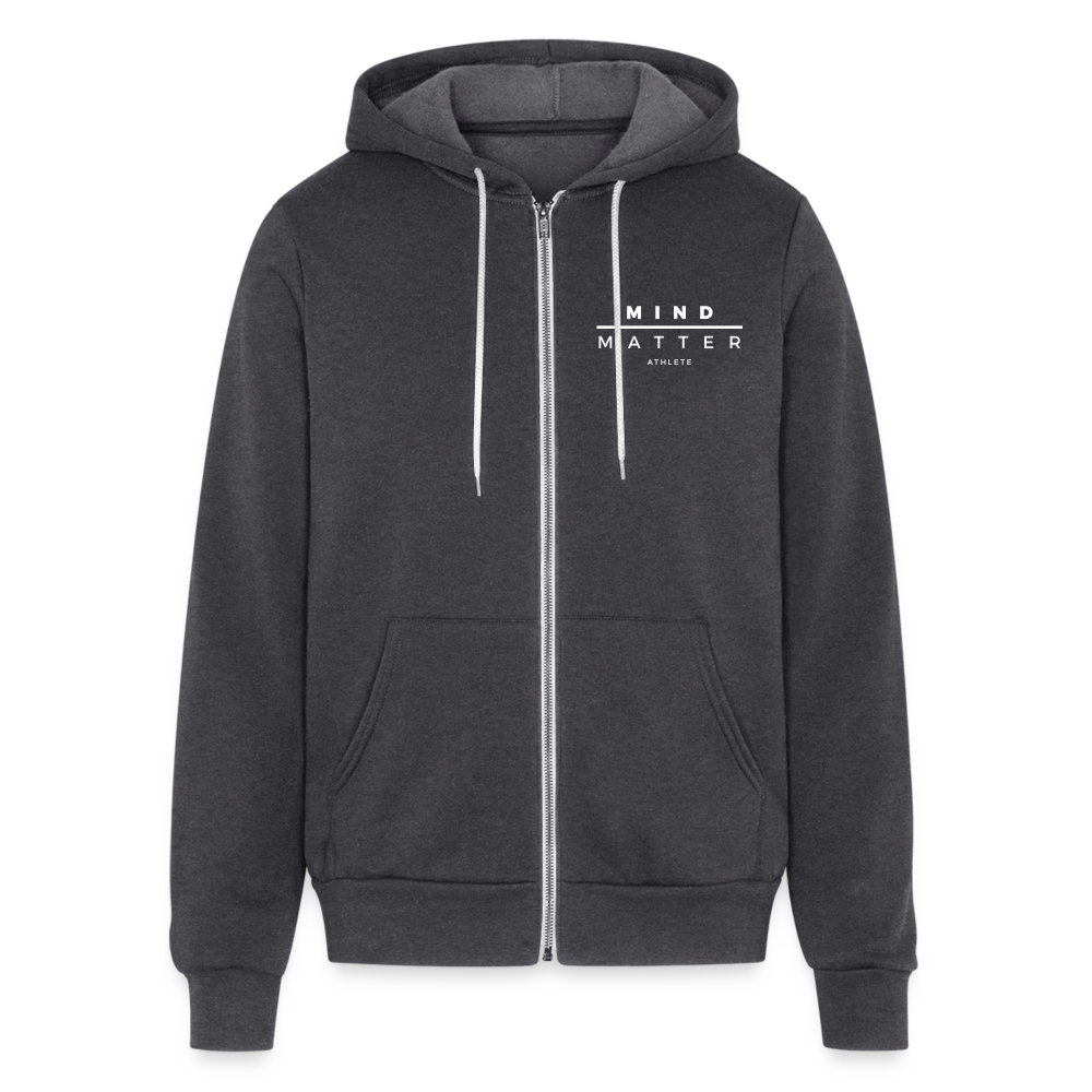 MM Athlete - Bella + Canvas Unisex Full Zip Hoodie - charcoal grey