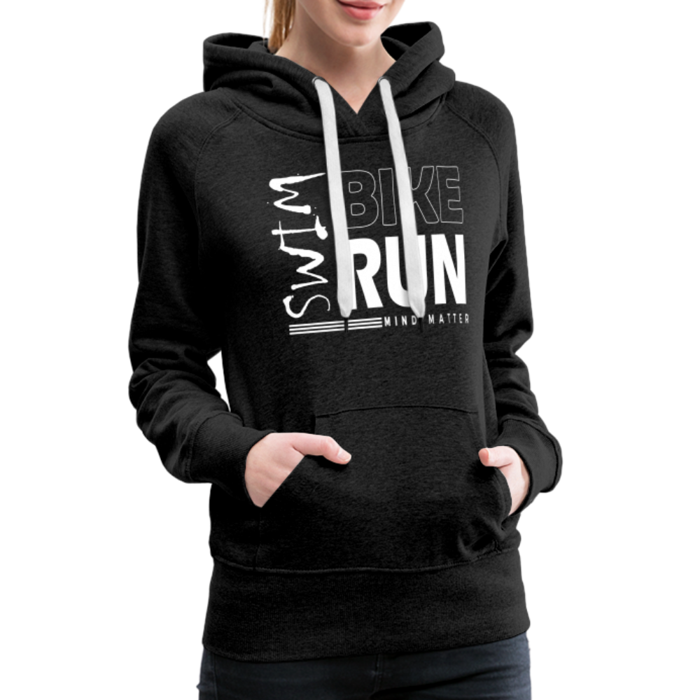 Swim-Bike-Run- Women’s Premium Hoodie - charcoal grey