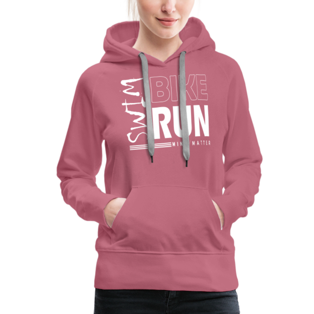 Swim-Bike-Run- Women’s Premium Hoodie - mauve