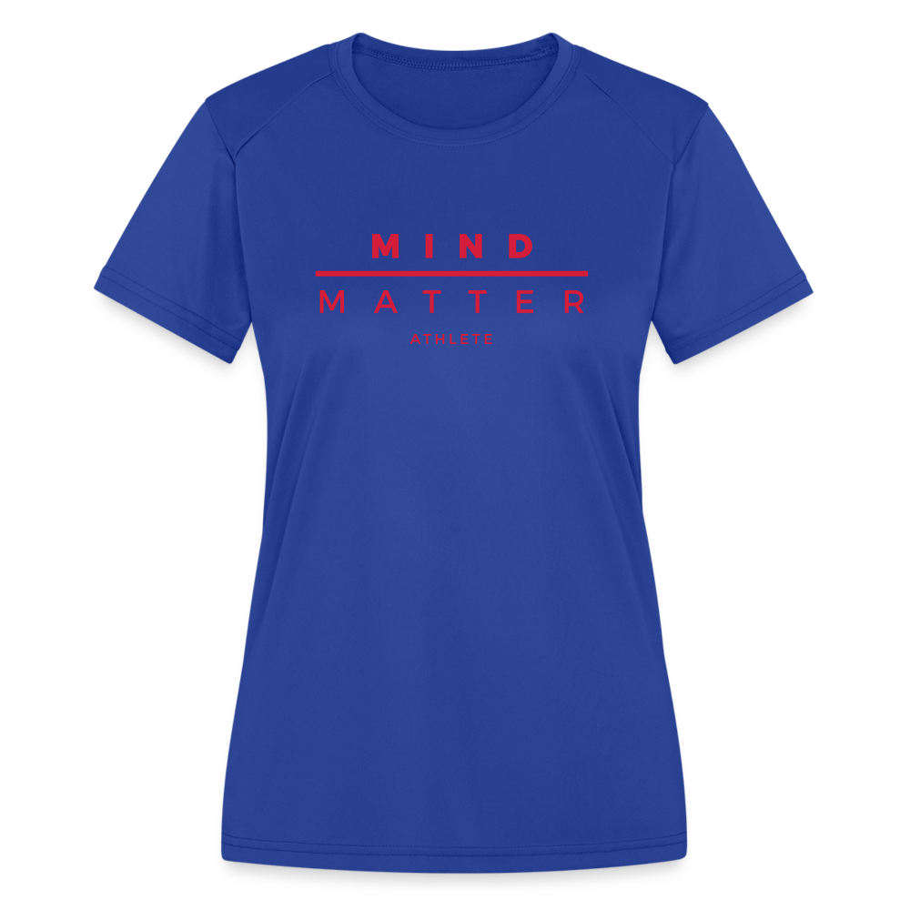 MM Athlete Red- Women's Moisture Wicking Performance T-Shirt - royal blue