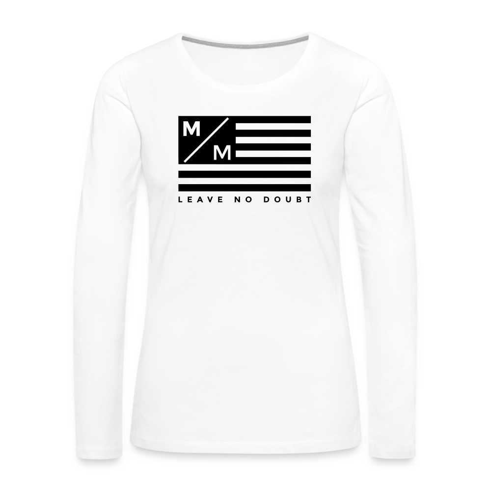 MM Flag LND- Women's Premium Long Sleeve T-Shirt FP - white