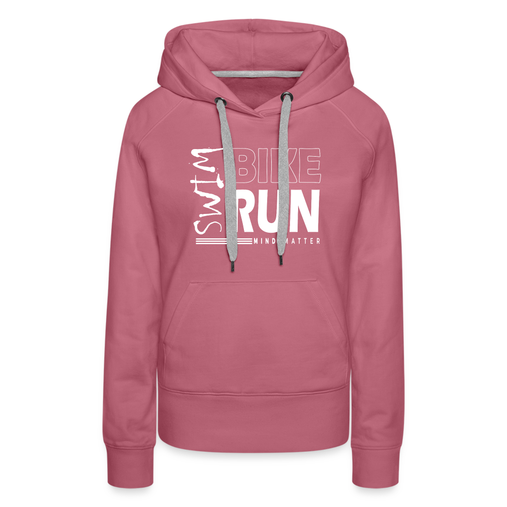 Swim-Bike-Run- Women’s Premium Hoodie - mauve