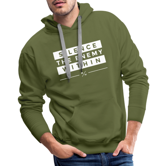 Silence the Enemy- Men’s Premium Hoodie - olive green