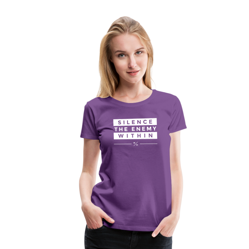 Silence The Enemy Within- Women’s Premium T-Shirt - purple