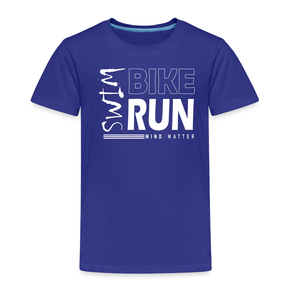 Swim-Bike-Run- Toddler Premium T-Shirt - royal blue