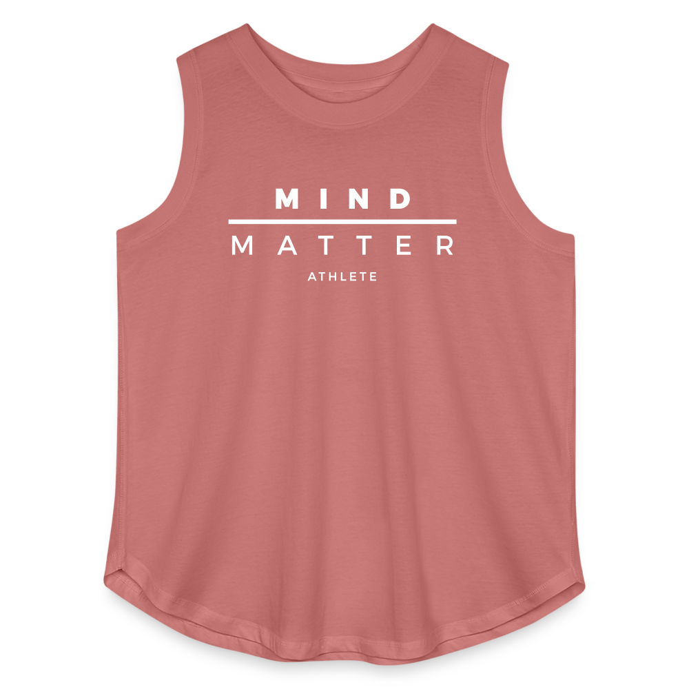MM Athlete- Women's Curvy Relaxed Tank Top - mauve
