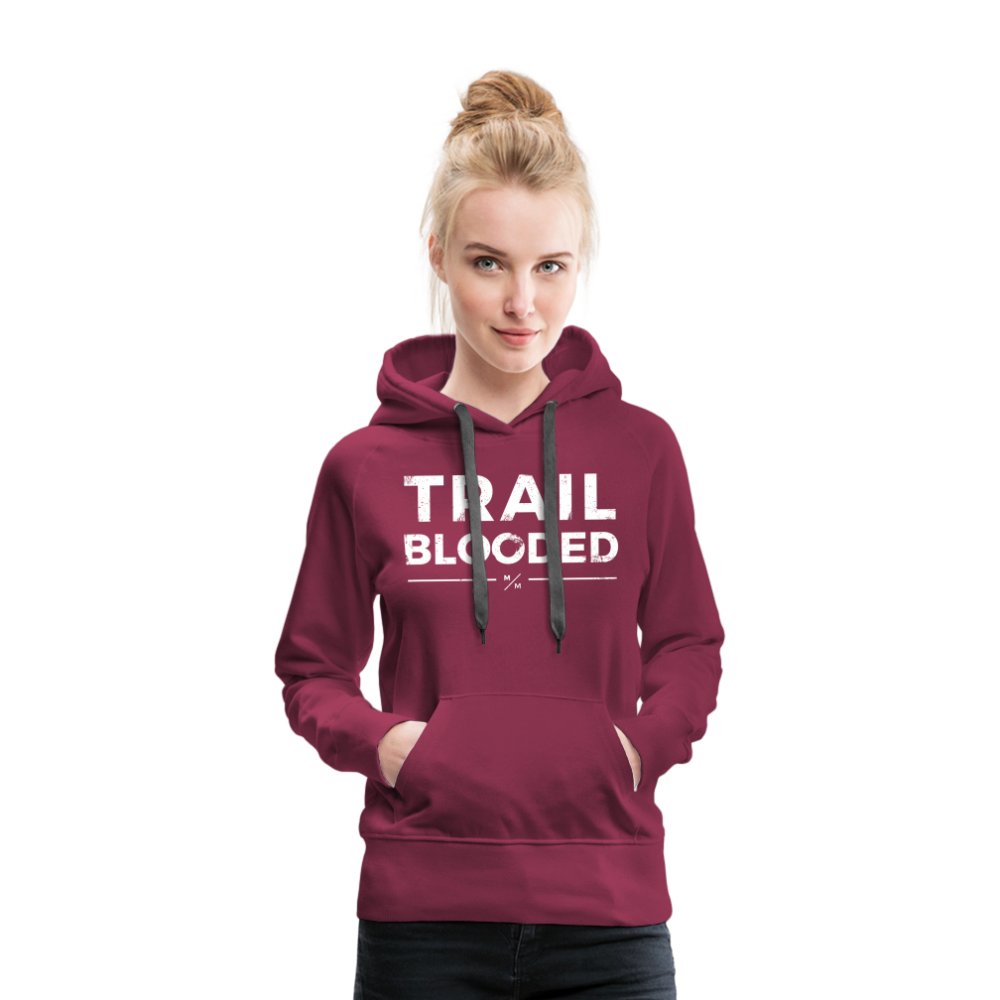 Trail Blooded- Women’s Premium Hoodie - burgundy