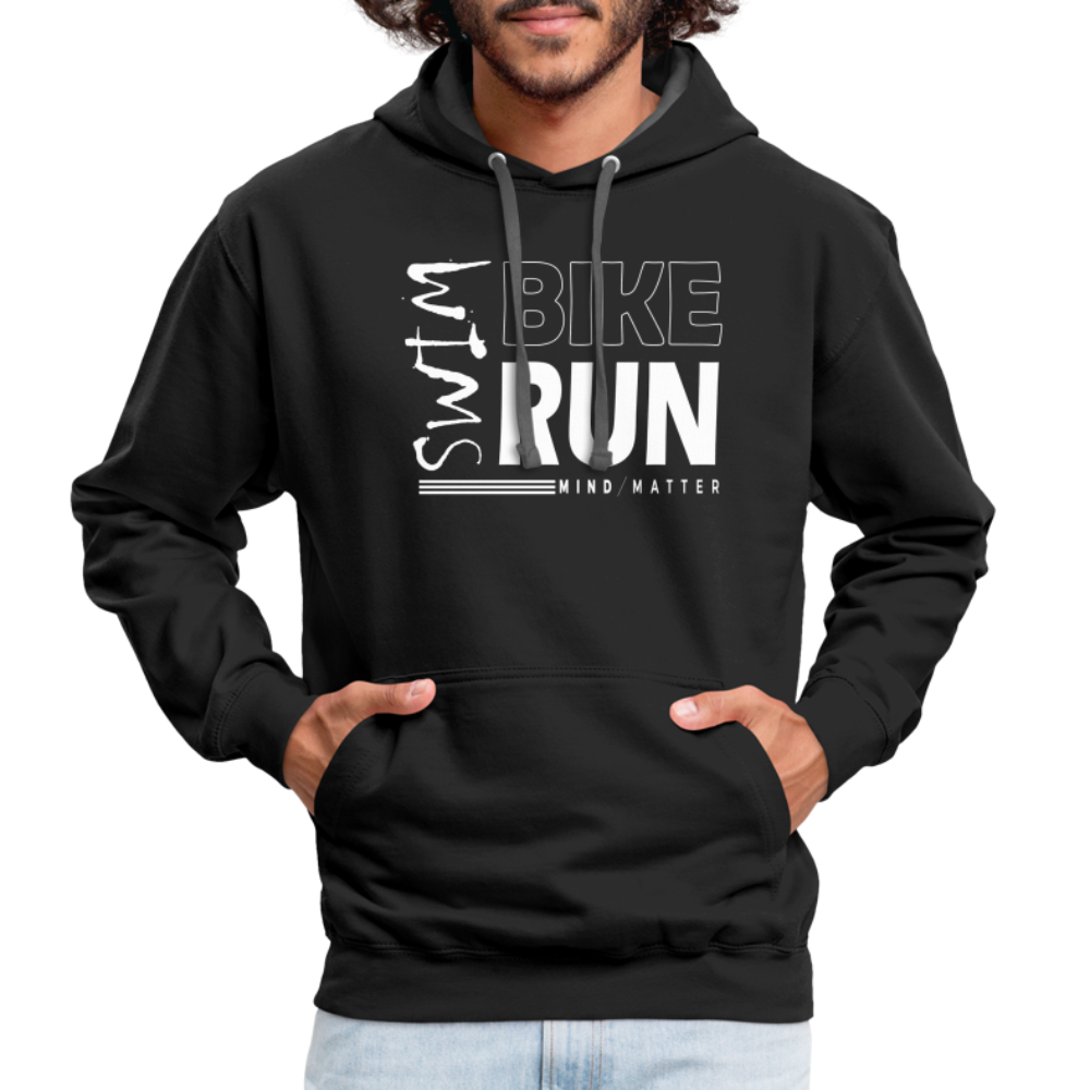 SBR- Unisex Contrast Hoodie - black/asphalt