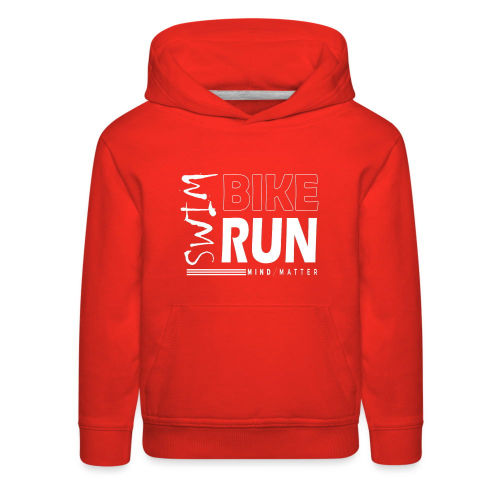 Swim-Bike-Run- Kids‘ Premium Hoodie - red