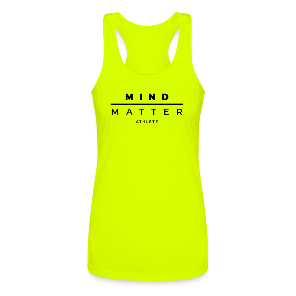 MM Athlete- Women’s Performance Racerback Tank Top - neon yellow