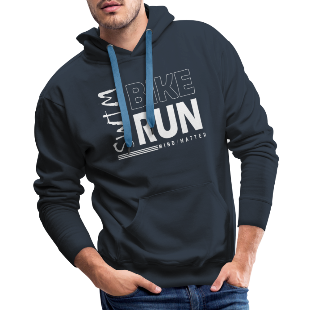 Swim-Bike-Run- Men’s Premium Hoodie - navy