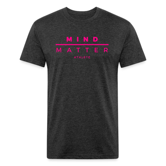 MM Neon- Fitted Cotton/Poly T-Shirt by Next Level - heather black