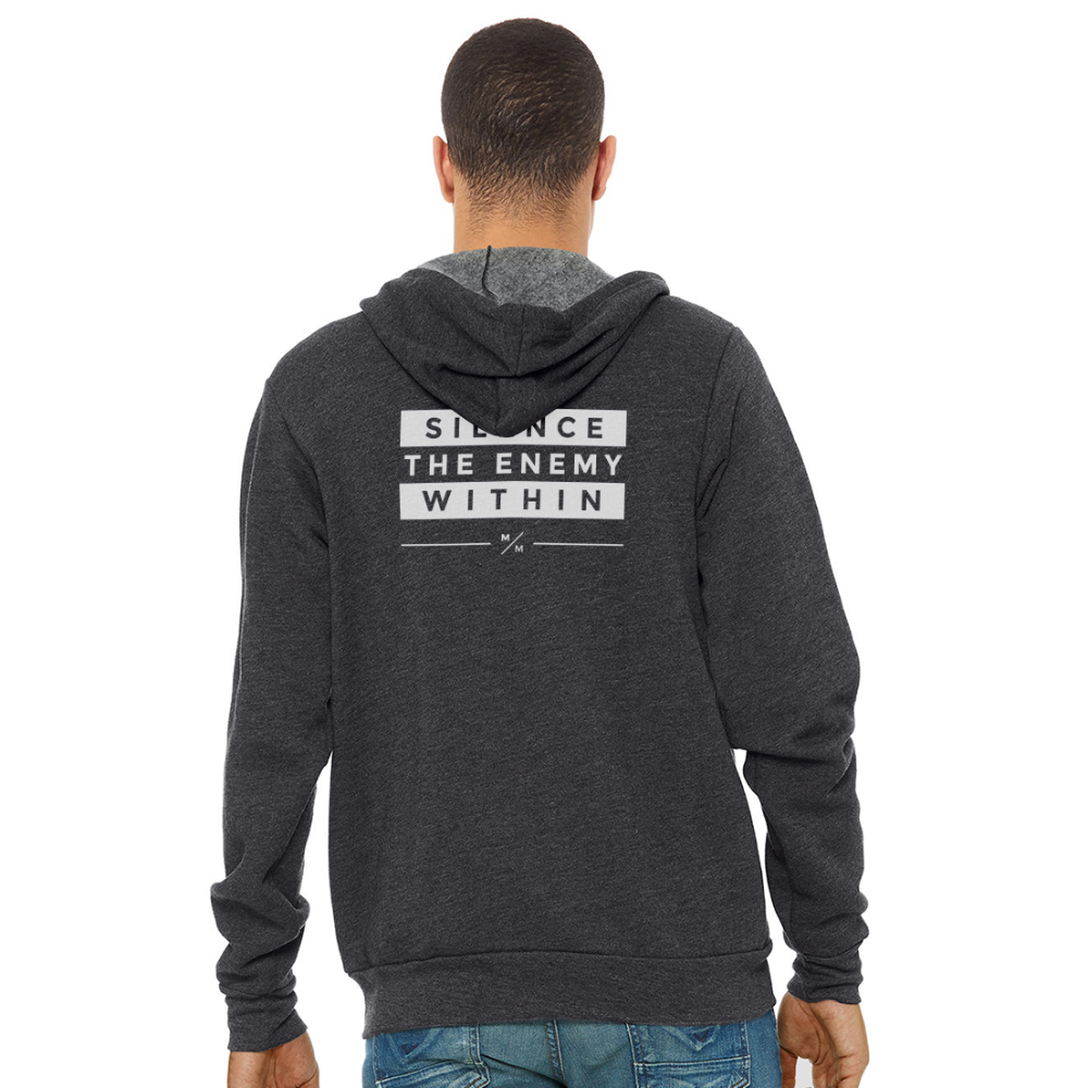 MM Athlete - Bella + Canvas Unisex Full Zip Hoodie - charcoal grey