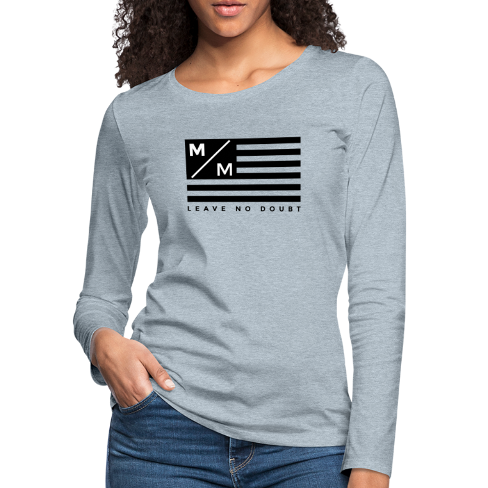 MM Flag LND- Women's Premium Long Sleeve T-Shirt FP - heather ice blue