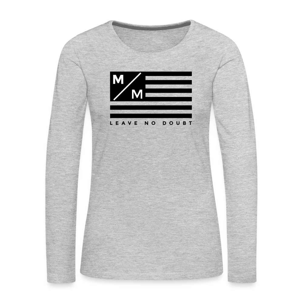 MM Flag LND- Women's Premium Long Sleeve T-Shirt FP - heather gray