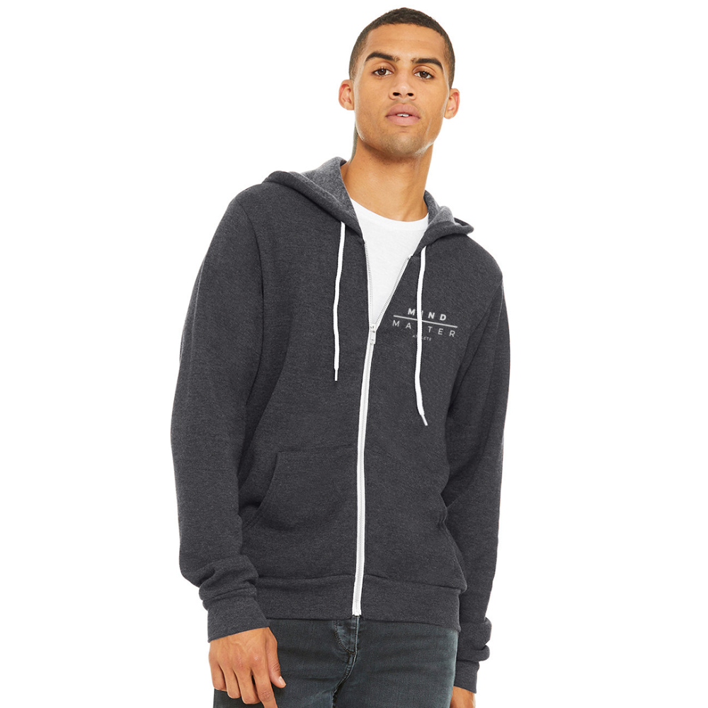 MM Athlete - Bella + Canvas Unisex Full Zip Hoodie - charcoal grey