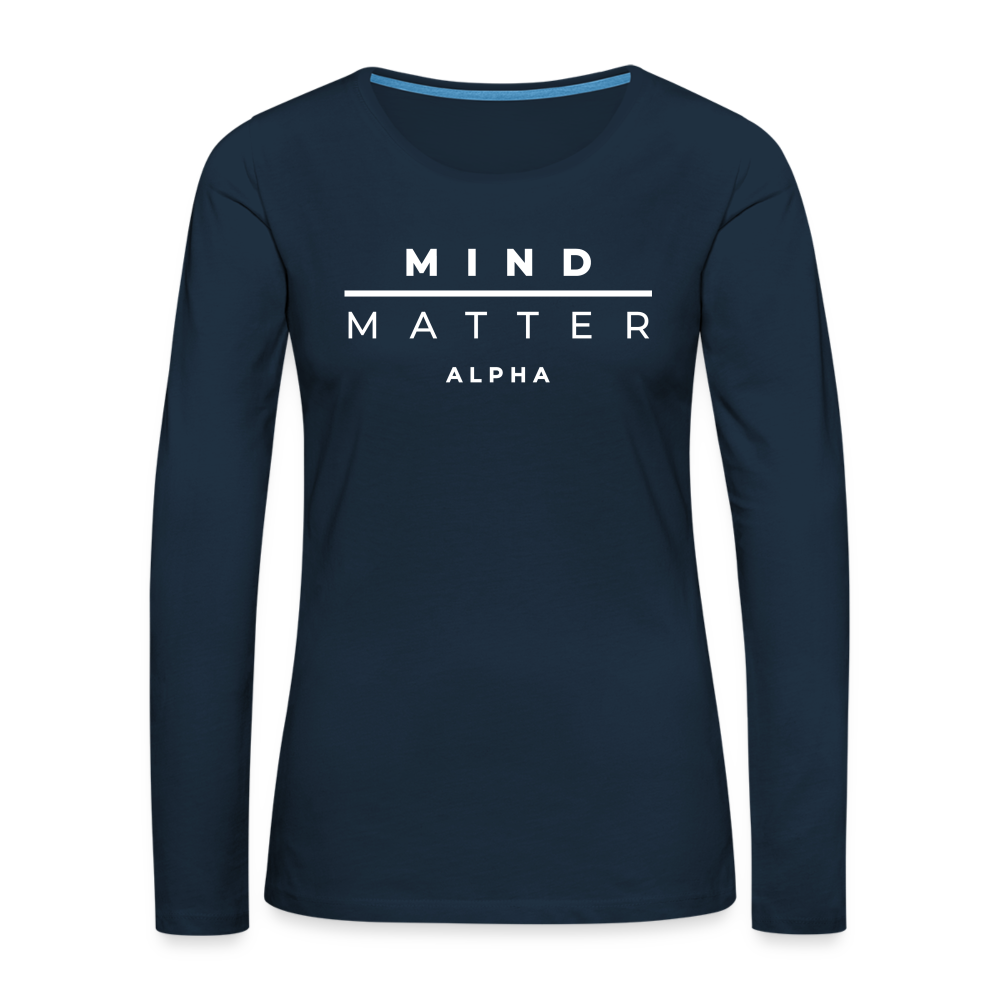 MM Alpha- Women's Premium Long Sleeve T-Shirt - deep navy