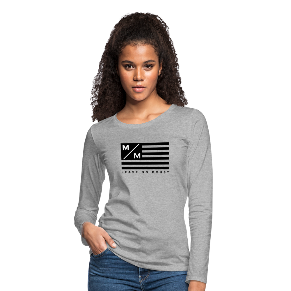 MM Flag LND- Women's Premium Long Sleeve T-Shirt FP - heather gray