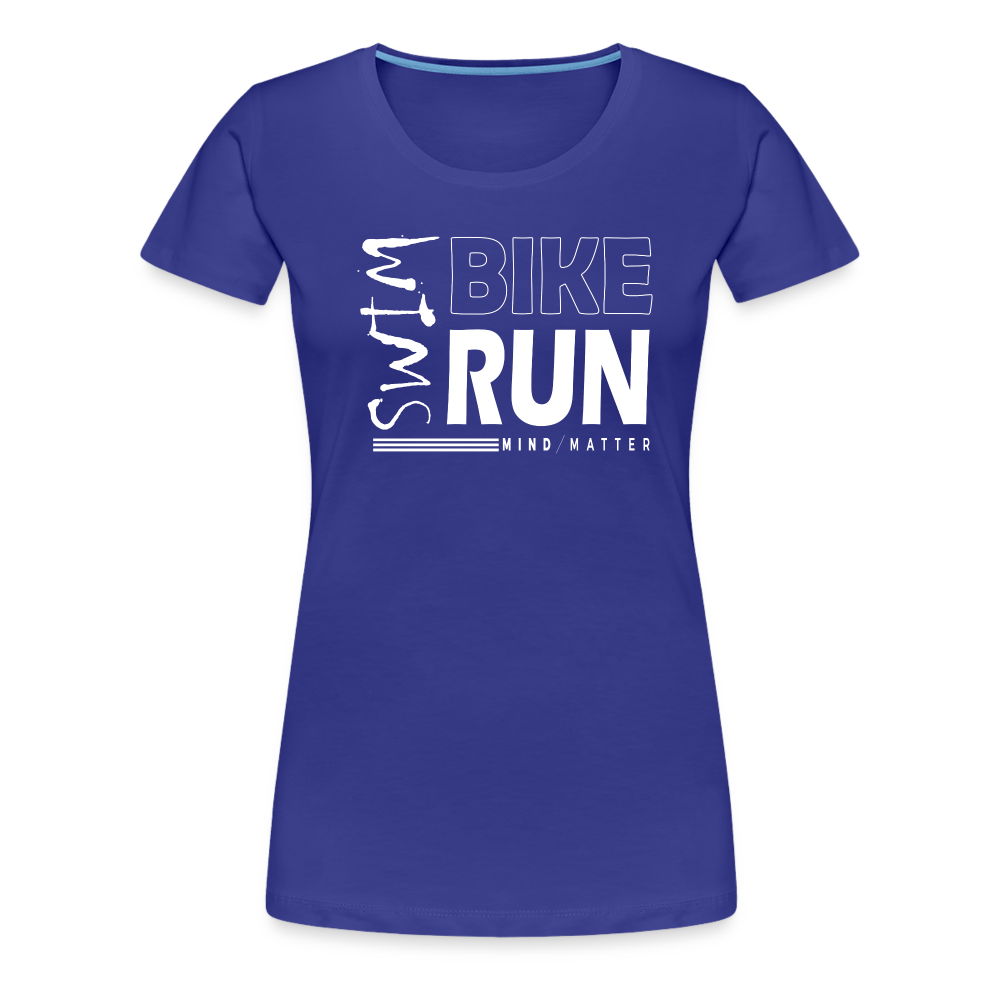 Swim-Bike-Run- Women’s Premium T-Shirt - royal blue