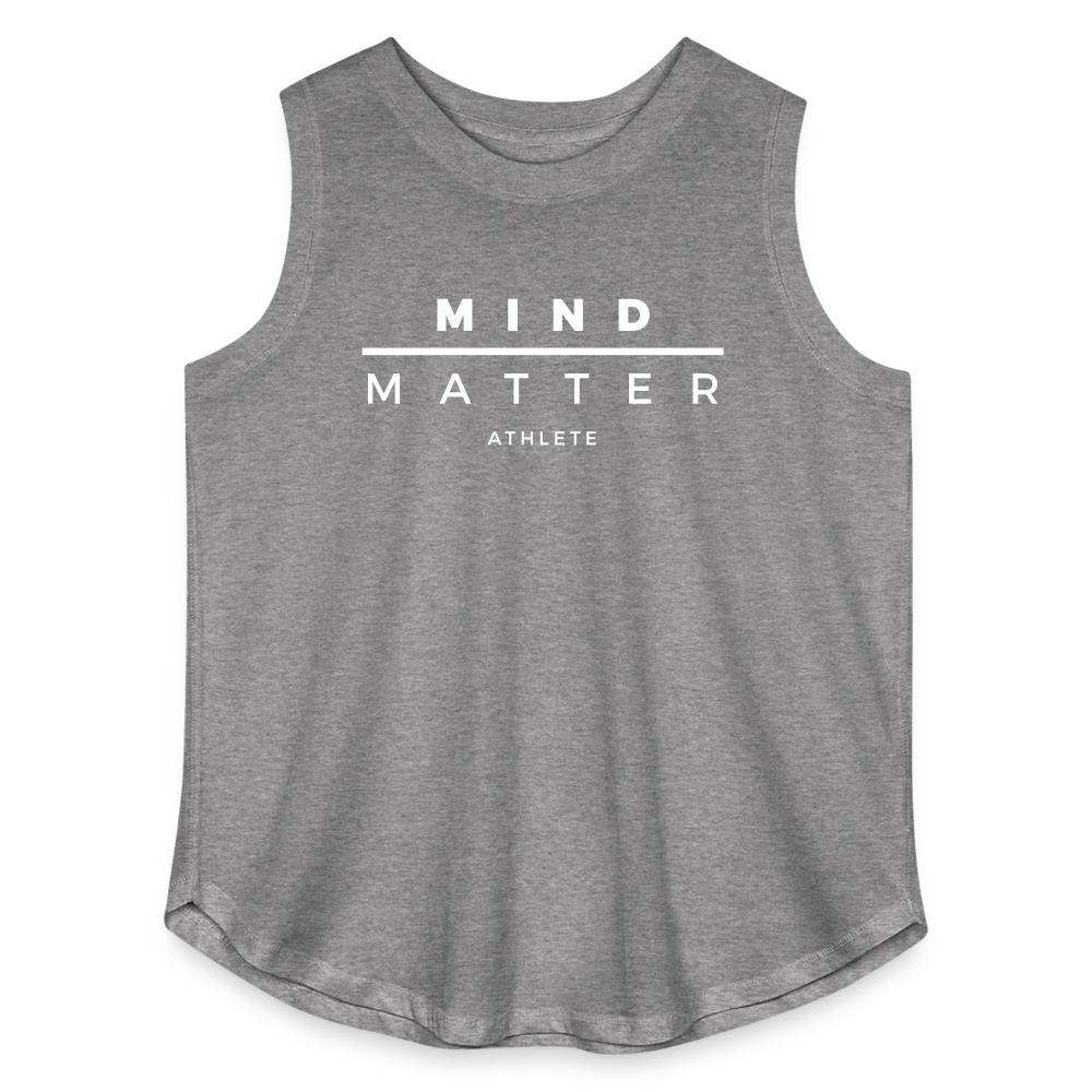 MM Athlete- Women's Curvy Relaxed Tank Top - granite heather