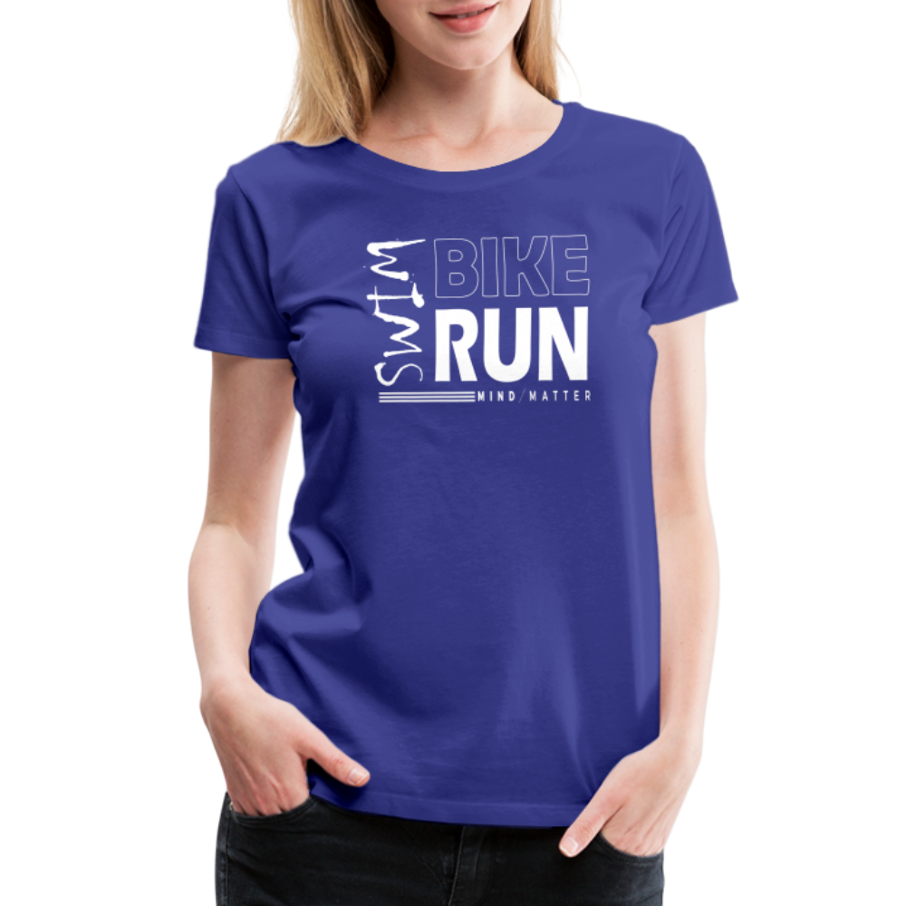 Swim-Bike-Run- Women’s Premium T-Shirt - royal blue