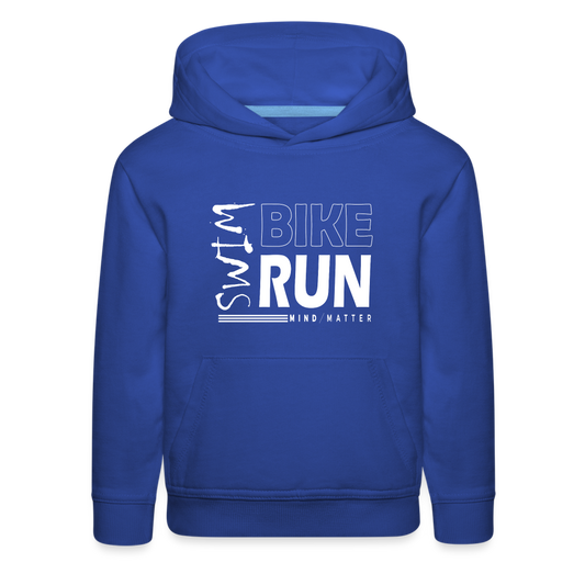 Swim-Bike-Run- Kids‘ Premium Hoodie - royal blue