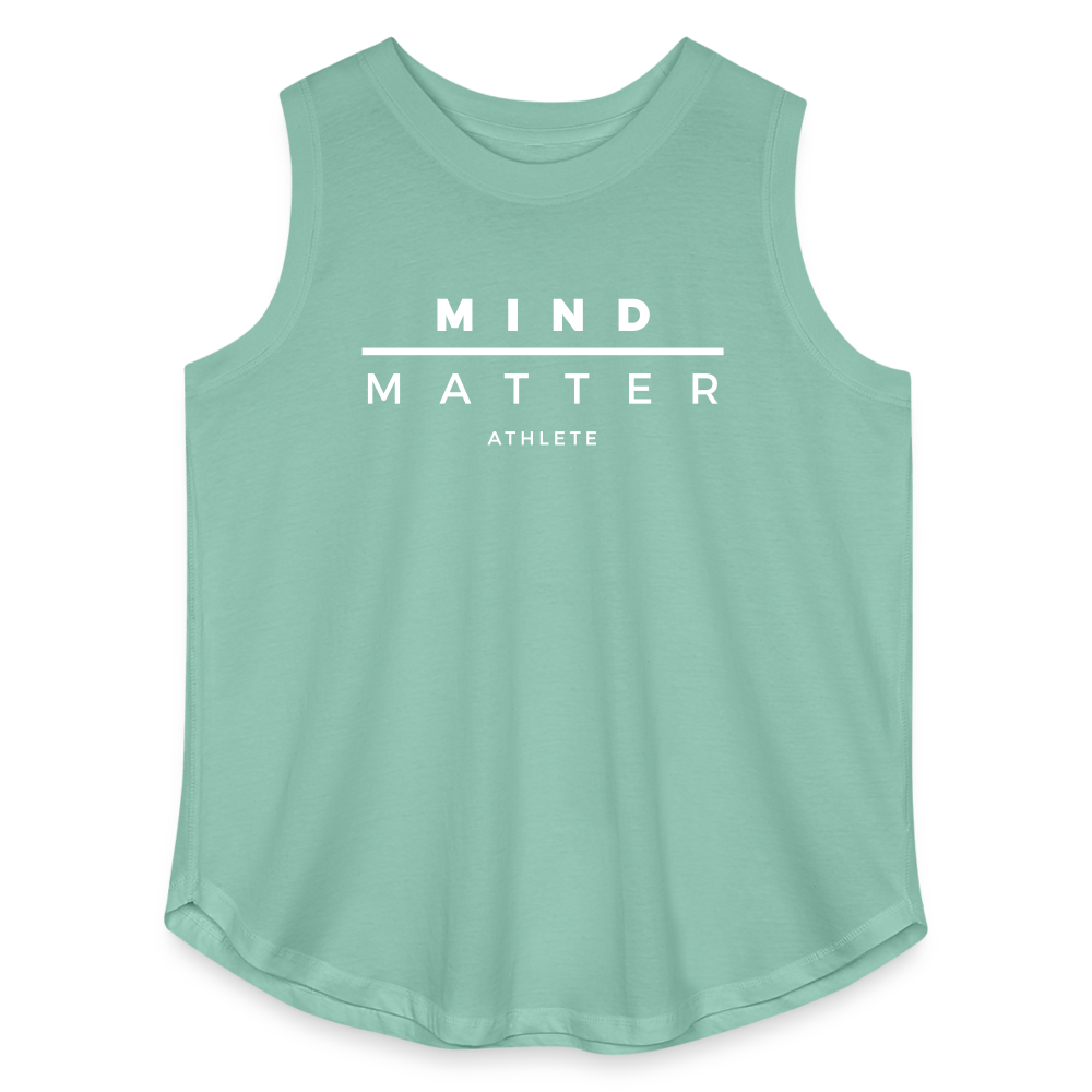MM Athlete- Women's Curvy Relaxed Tank Top - saltwater