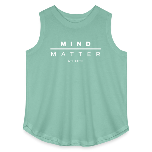 MM Athlete- Women's Curvy Relaxed Tank Top - saltwater