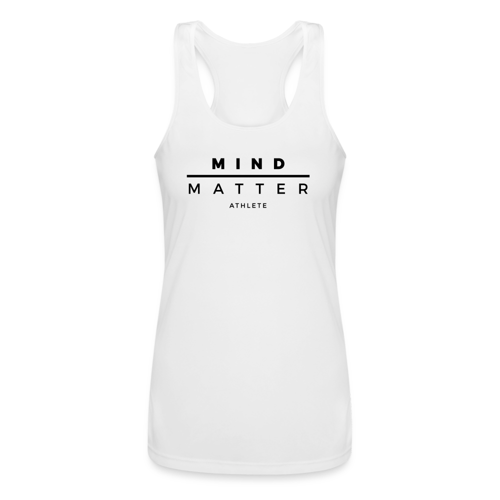 MM Athlete- Women’s Performance Racerback Tank Top - white