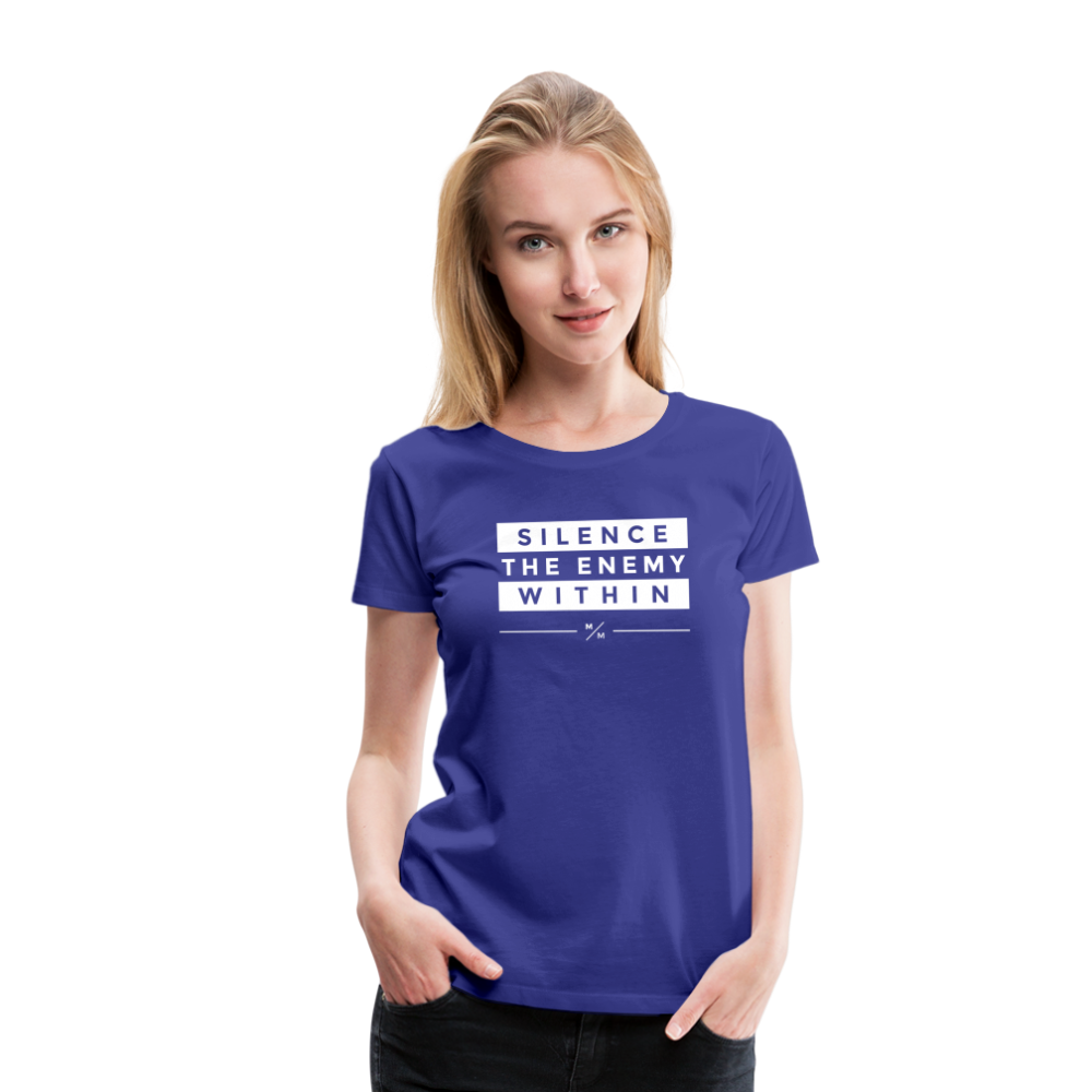 Silence The Enemy Within- Women’s Premium T-Shirt - royal blue