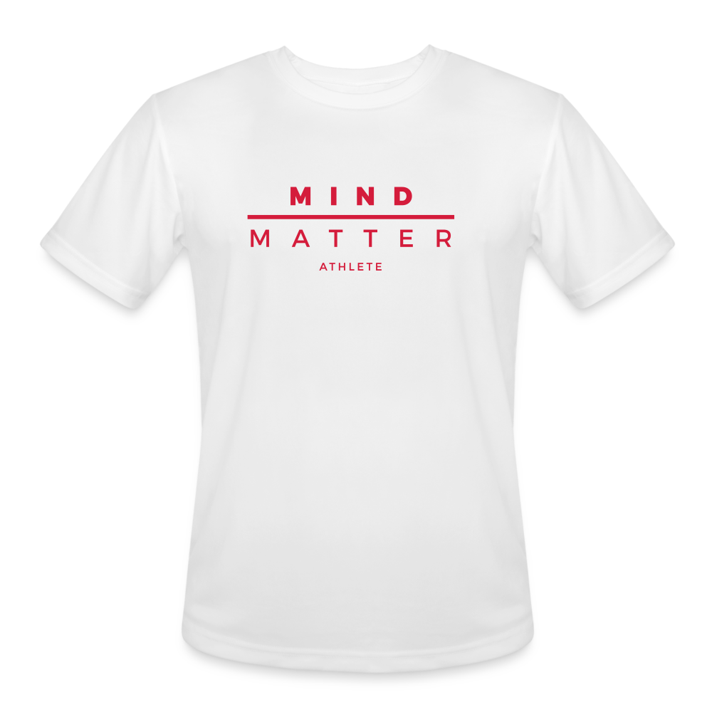 MM Athlete Red- Men’s Moisture Wicking Performance T-Shirt - white