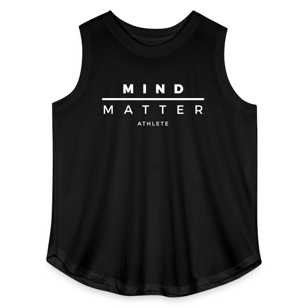 MM Athlete- Women's Curvy Relaxed Tank Top - black
