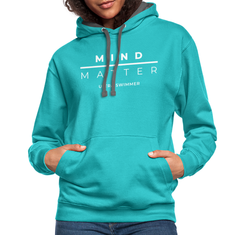 MM Ultra Swimmer - Contrast Hoodie - scuba blue/asphalt