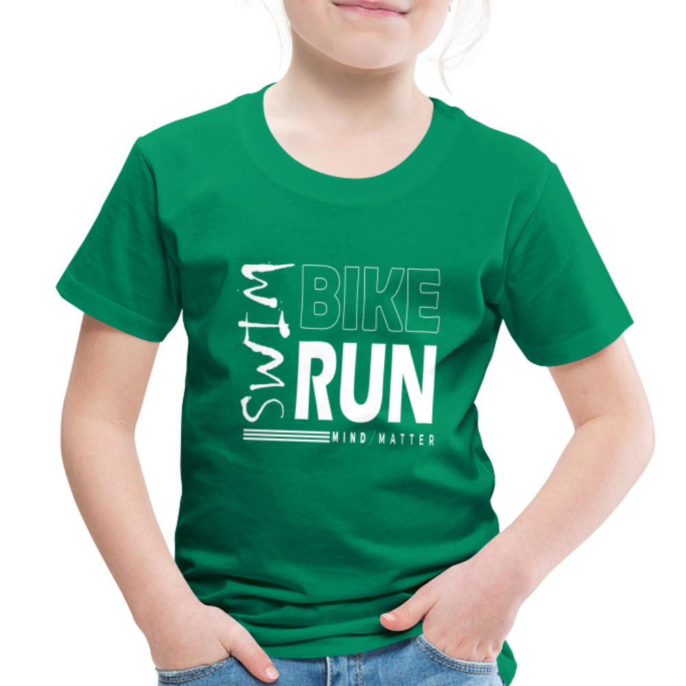 Swim-Bike-Run- Toddler Premium T-Shirt - kelly green