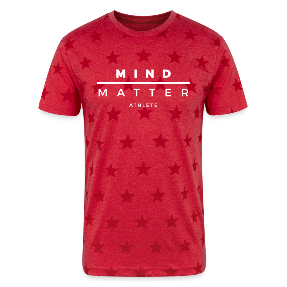 MM Athlete - Unisex Adult Star Printed T-Shirt - red star