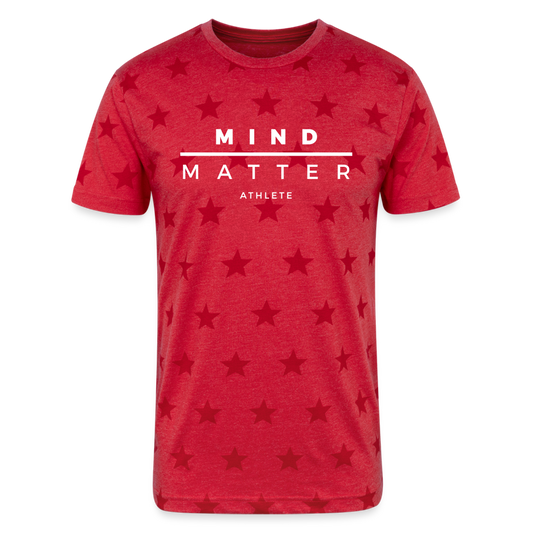 MM Athlete - Unisex Adult Star Printed T-Shirt - red star