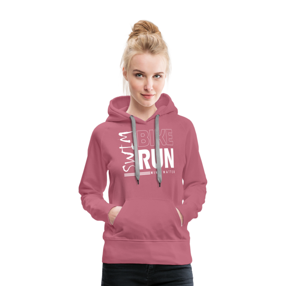 Swim-Bike-Run- Women’s Premium Hoodie - mauve