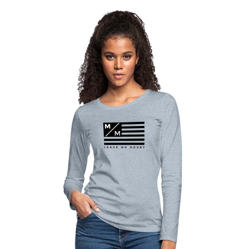 MM Flag LND- Women's Premium Long Sleeve T-Shirt FP - heather ice blue