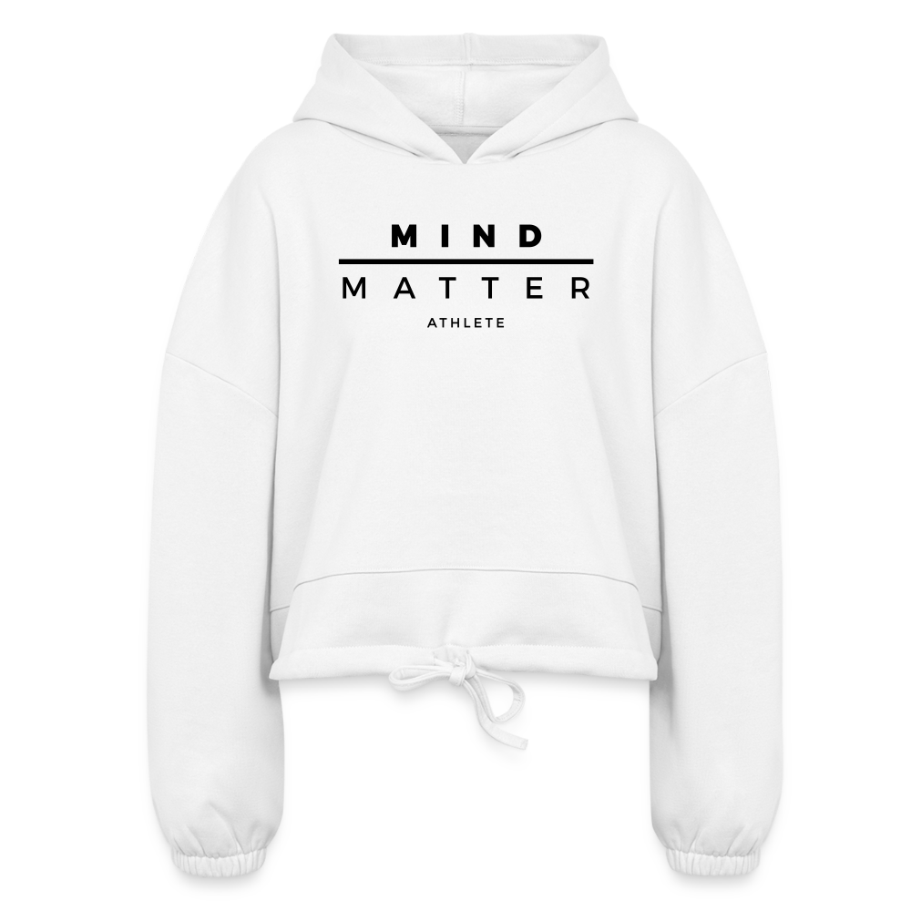 MM Athlete - Women’s Cropped Hoodie - white